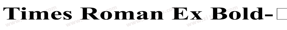 Times Roman Ex Bold字体转换